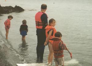 Abigail about to waterski