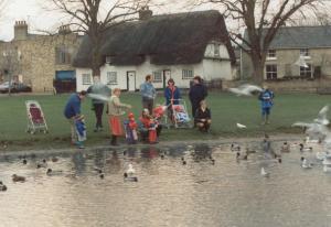 Histon feeding ducks