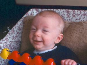 Young Michael in pram